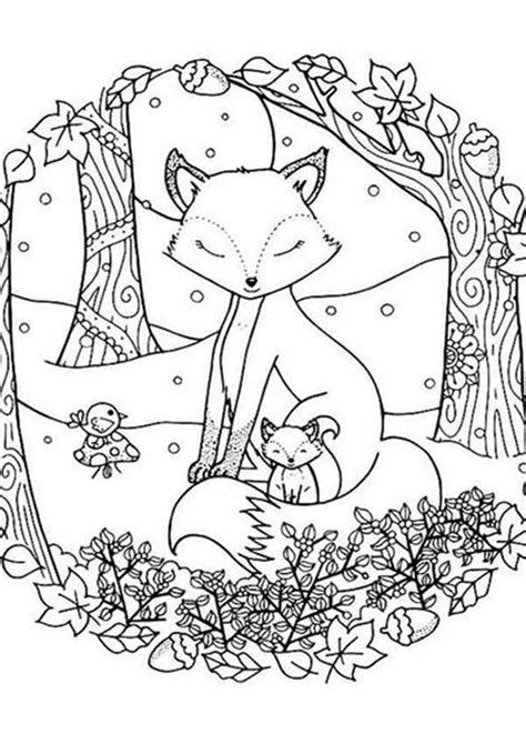 easy  print fox coloring pages coloriage renard coloriage