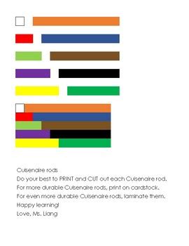 results  cuisenaire rod printables tpt