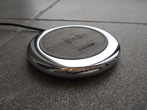 aircharge executive chrome ebony houten qi oplader