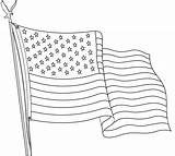 Flag Coloring Printable Pages Outline American Flags Usa Drawing Wave Color Kids Book Print Bestcoloringpagesforkids Small Drawings Paintingvalley sketch template