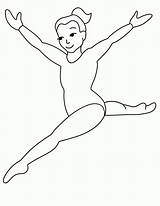 Coloring Pages Gymnastics Printable Sports sketch template