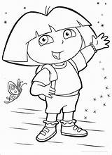 Dora Coloring sketch template