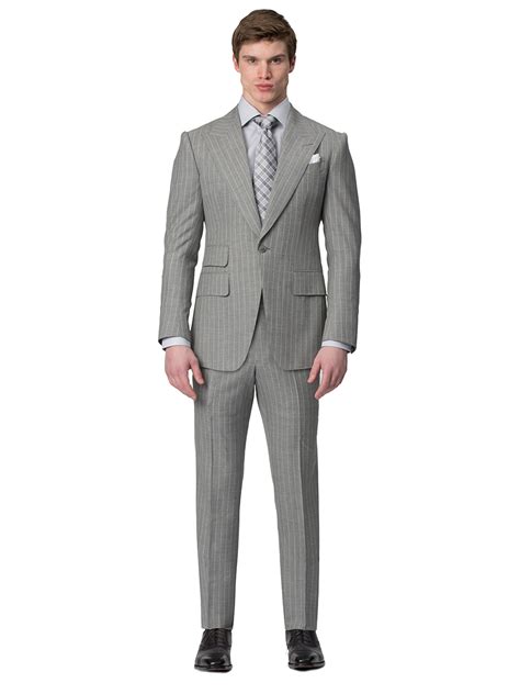 Light Grey Pinstripe Suit