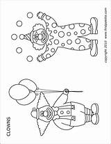 Clowns Printable Coloring Pages Clown Firstpalette Templates sketch template