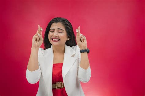 Indian Girl Fingers Crossed Free Image By Akshay Gupta On