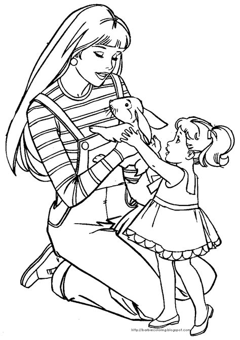 barbie coloring pages coloring pages  barbie  kelly coloring home