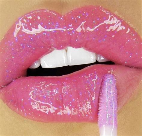 pin    lip gloss  poppin glossy lips glitter