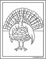 Turkey Coloring Pages Wild Printable Thanksgiving sketch template