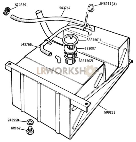 fuel tank  litre petrol  vehicle suffix  onwards find land rover parts  lr