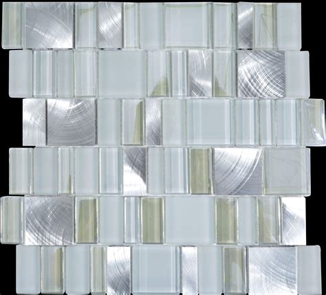 Metal And Glass Tile Backsplash Cheap Brush Aluminum Tiles Crystal