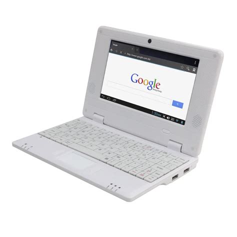 android  os solid white mini laptop   netbook notebook computer tablet pc wifi