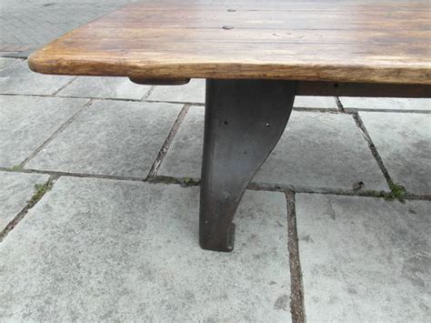 industrial cast iron base coffee table antiques atlas