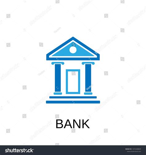 bank icon bank symbol design stock vector illustration