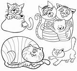 Ausmalen Katzen Ausdrucken Katze Ausmalbild Kostenlos Malvorlagen Malvorlage Malen Drucken Weihnachten Verschiedene Katzenmotive sketch template