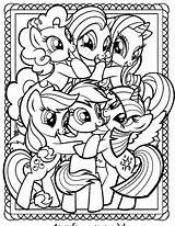 Coloring Pages Mermaid Princess Pony Little Fnaf Littel Printable sketch template