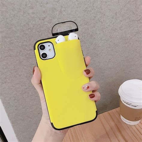airpod iphone case earphone storage silicone phone case phone cases