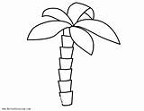 Tree Palm Drawing Pages Coloring Simple Printable Kids Adults Step Clipartmag sketch template