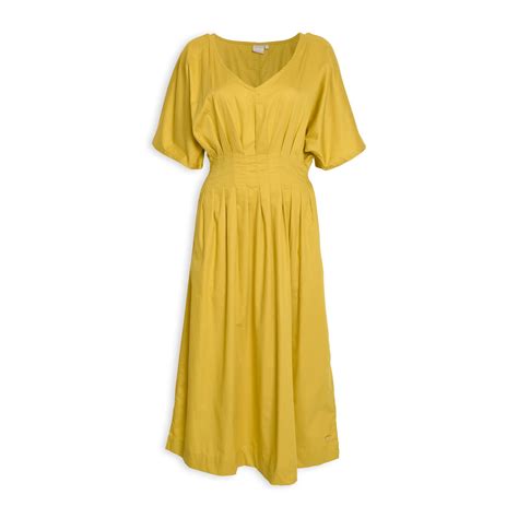 buy  woman yellow flare dress  truworths