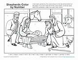 Color Number Coloring Pages Shepherds Bible Sunday School Zone sketch template