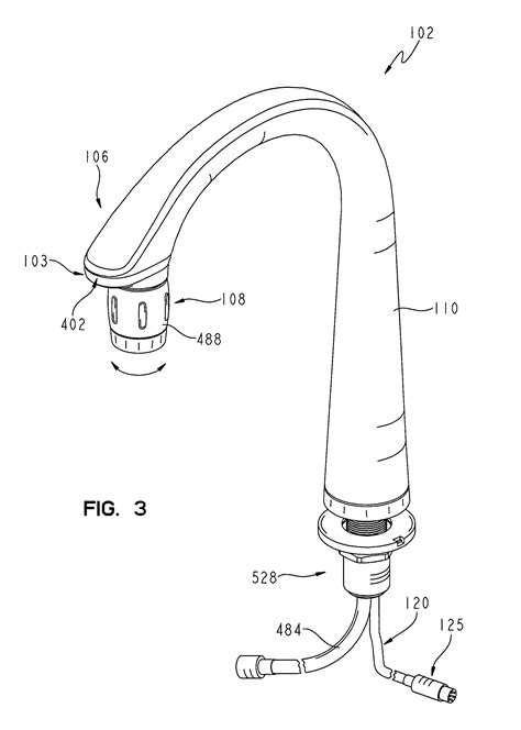 patent  spout assembly   electronic faucet google patents