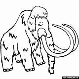 Mammoth Woolly Prehistoric Mammals Designlooter 5kb 560px sketch template