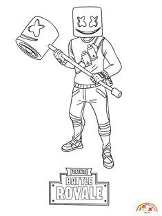 marshmello fortnite coloring page  kids   coloring pages