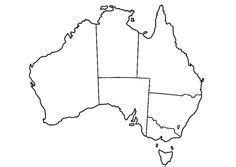 printable black white worksheet map  australia worksheets