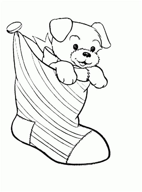 print  draw   puppy coloring pages
