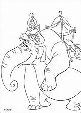 Aladdin Elephant Coloring Pages Color Hellokids Disney Printable Print sketch template