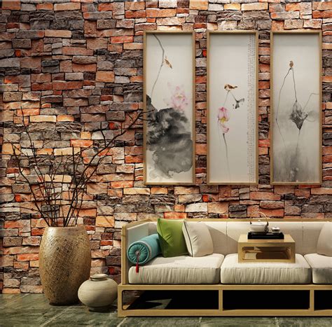 Pvc Red Brick 3d Pattern Wallpaper Walls Home Decoration Self Adhesive