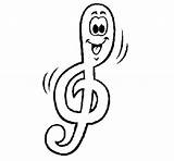Treble Clef Laughing Coloring Netart sketch template