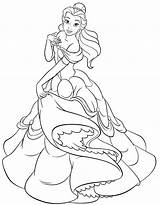 Disney Belle Coloring Pages Princess Walt Characters Fanpop sketch template