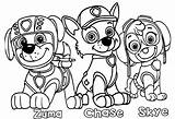 Paw Patrol Coloring Pages Printable Kids Cartoon Print Color Chase Zuma Dog sketch template