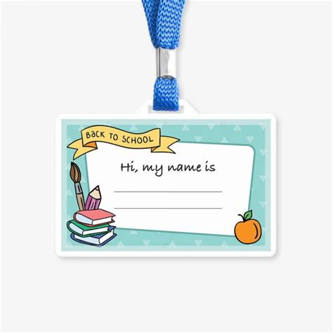 colorful school  tag template