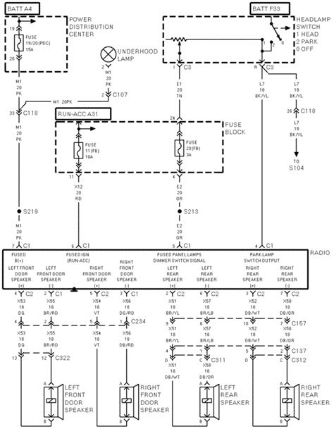 radio wiring diagram    dodge ram