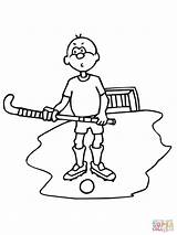 Hockey Field Coloring Pages Stick Ball Sticks Boy Template Bots Book Drawing Sketch Printable sketch template