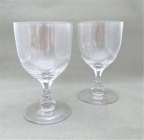 A Large Pair Of Victorian Cut Glass Wine Goblets 706266