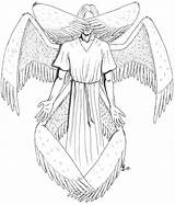 Seraphim Angel Deviantart Angels Sketch Humanoid Downloads sketch template
