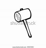 Mallet Drawing Vector Quirky Stock Hammer Croquet Shutterstock Tools Lightbox Save sketch template