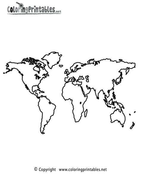world map coloring page   travel coloring printable
