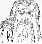 Coloring Pages Gandalf Lord Rings Printable Book Colouring Books Hobbit Tolkien sketch template