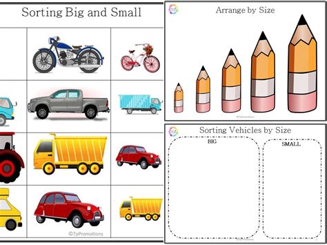 big  small size comparison worksheets  preschool  kindergarten