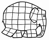 Coloring Elmer Elephant sketch template