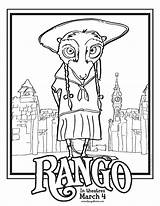Rango Coloring Pages Template sketch template