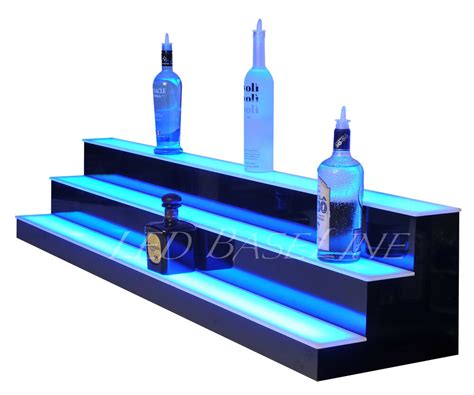 60 Lighted Bar Shelf 3 Steps Led Liquor Bottle