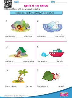 printable prepositions worksheets  kindergarten