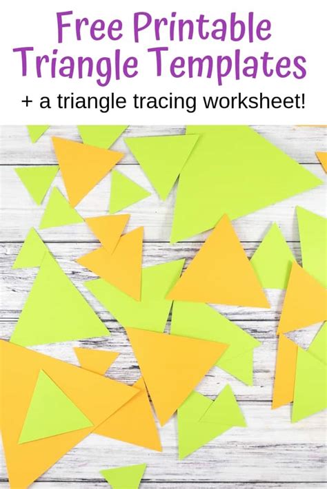 printable triangle templates  artisan life