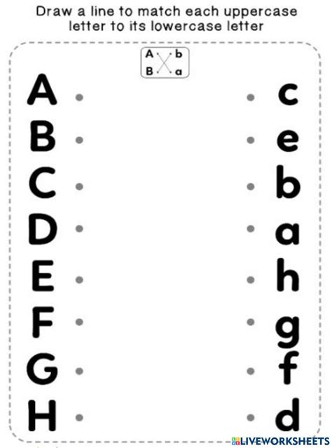 Match Capital Letter To Its Small Letter Worksheet – Artofit