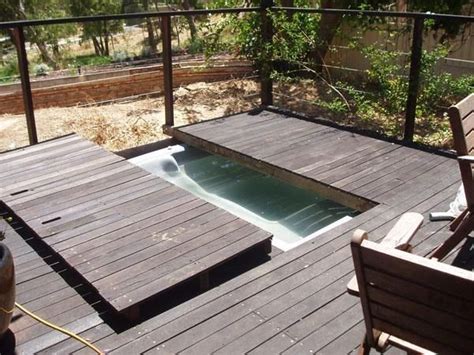 floating deck hidden spa garden pinterest