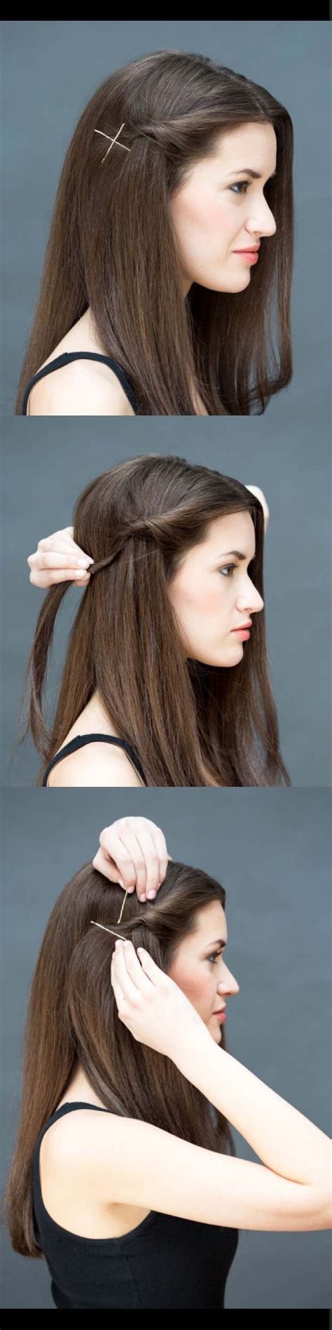 quick and easy hairstyles for long straight hair